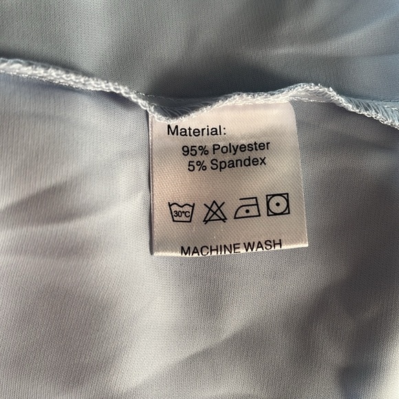 Bestbee Womens L Tank Top Chiffon Dressy Blouse V Neck Sleeveless Tunic Lt. Blue - Picture 9 of 11